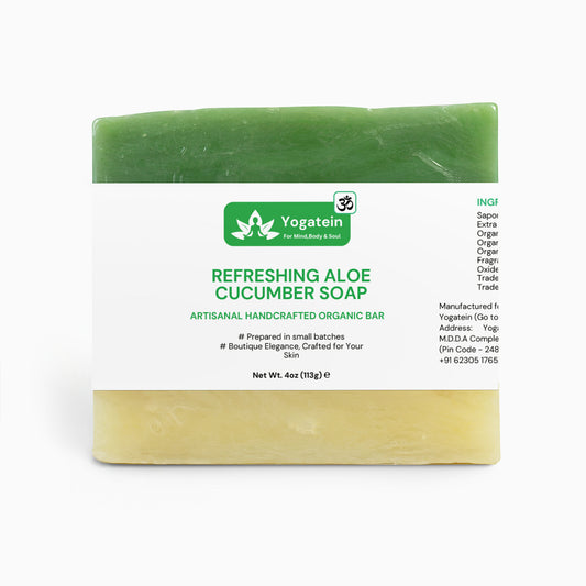 Yogatein - Refreshing Aloe & Cucumber Soap - Cleanses skin Pores