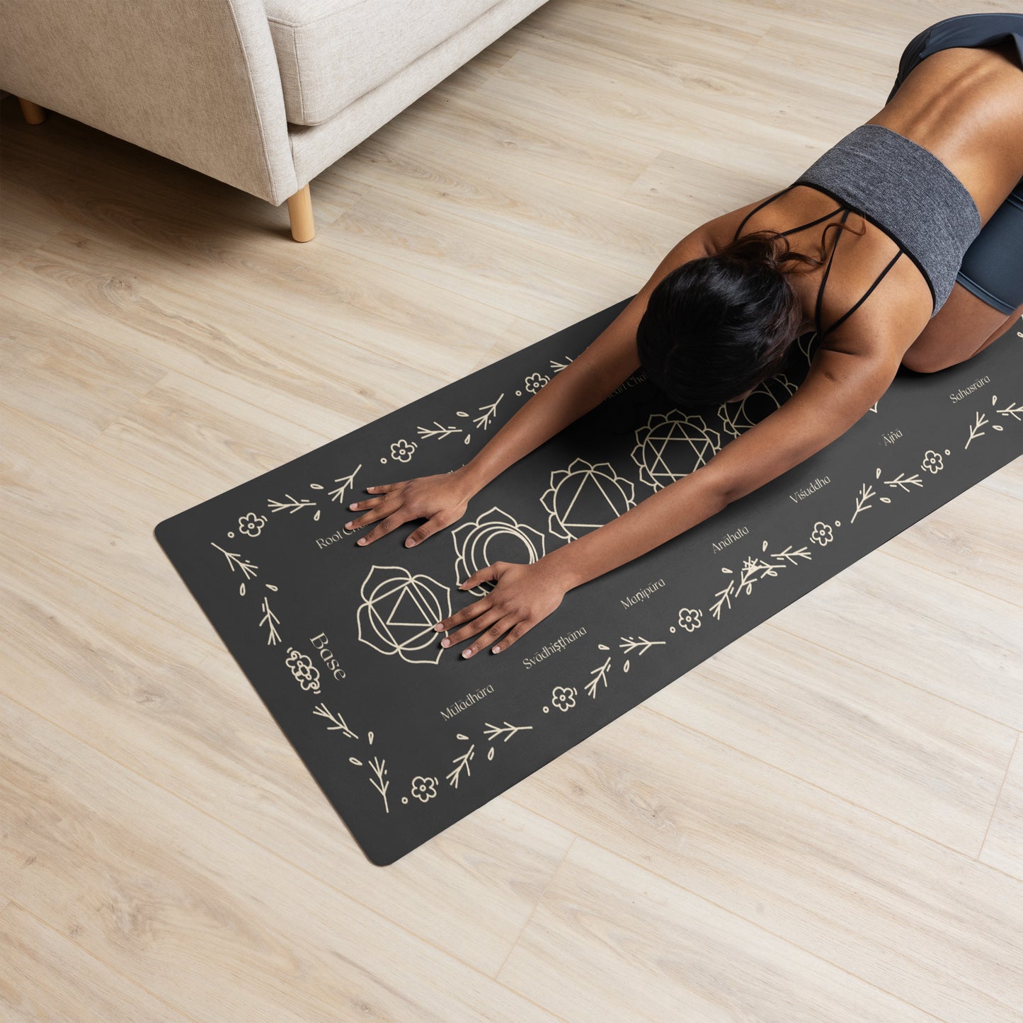 Yoga mat with Chakra Imprint